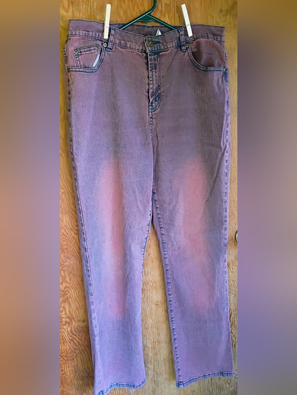 DG2 by Diane Gilman Purple-Pink Straight Leg Jeans